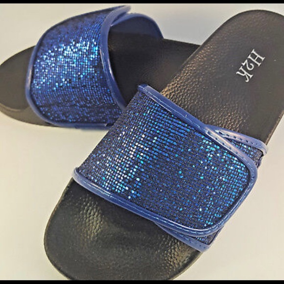 H2k Anna Royal Blue Glitter Slippers - Picture 3 of 3